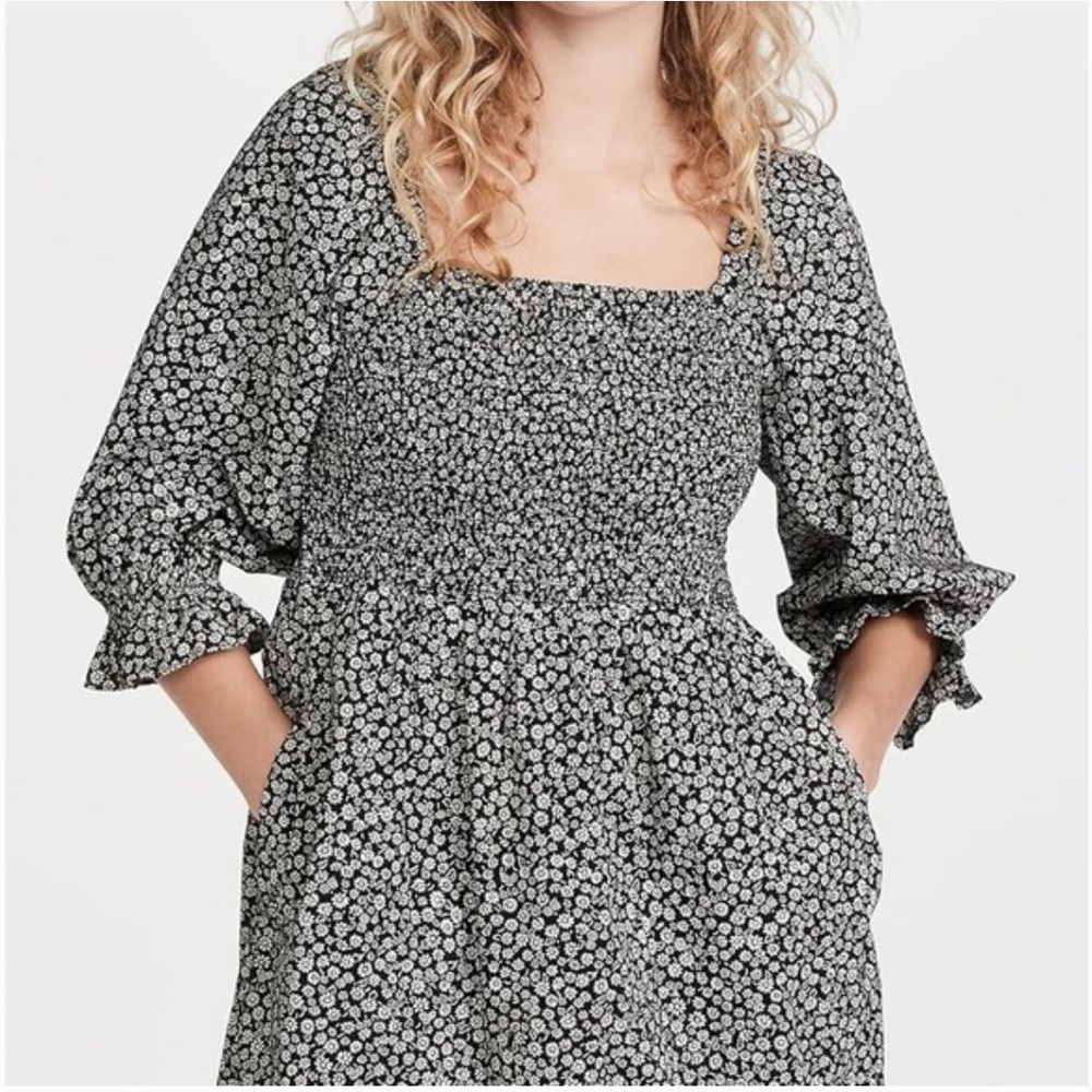 Madewell Ditsy Flower Smocked Babydoll Lucie Dress
